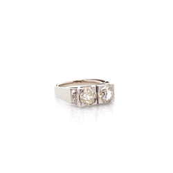 Bague Tank en or, platine et diamants - Castafiore
