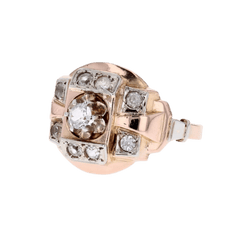 Bague Tank en or rose - Castafiore