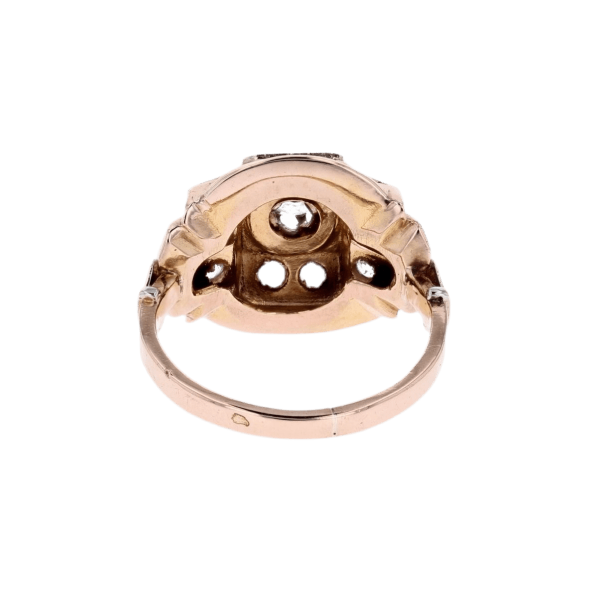 Bague Tank en or rose - Castafiore
