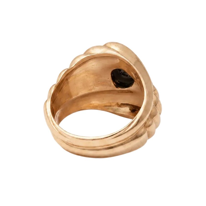 Bague Tank en or rose et diamant - Castafiore