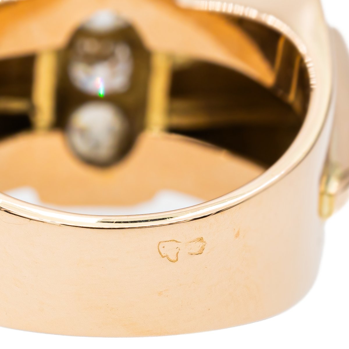 Bague Tank en or rose et diamant - Castafiore