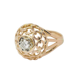 Bague Tank en or rose et diamant - Castafiore