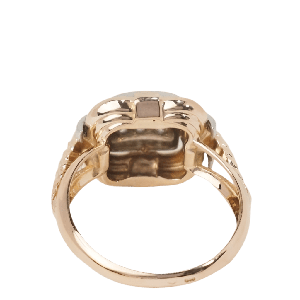 Bague Tank en or rose et diamants - Castafiore