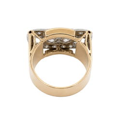 Bague Tank en or rose et diamants - Castafiore