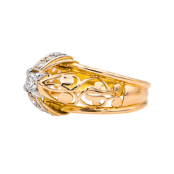 Bague Tank en or rose et diamants - Castafiore