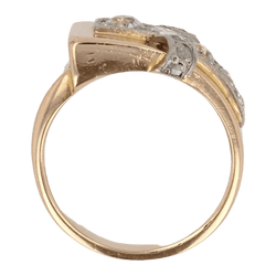 Bague Tank en or rose et diamants - Castafiore