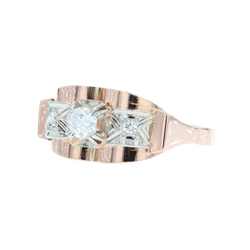 Bague Tank en or rose et diamants - Castafiore