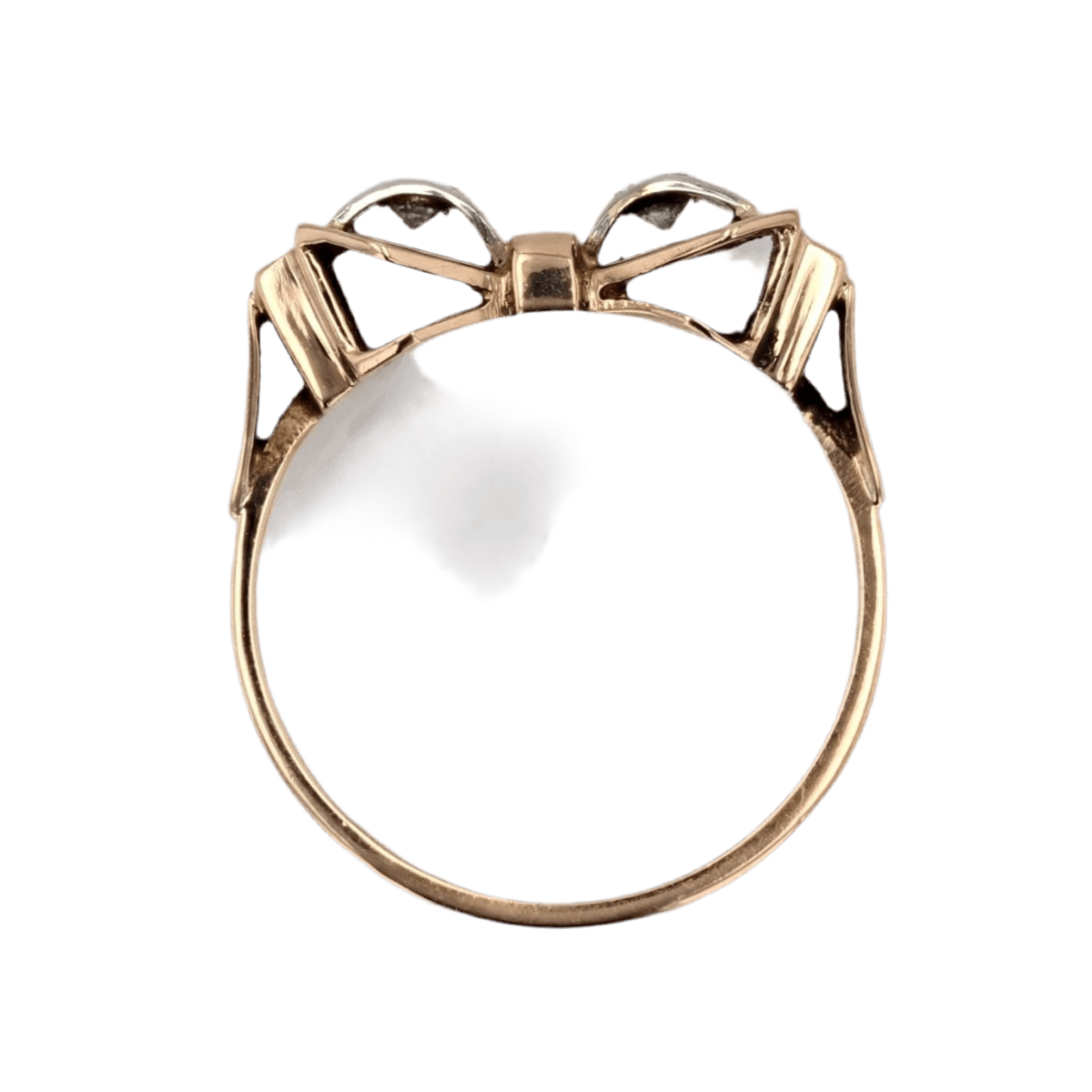 Bague Tank en or rose et diamants - Castafiore