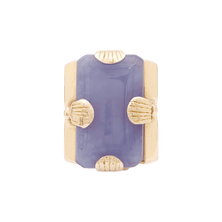 Bague Tank en or rose et jade - Castafiore