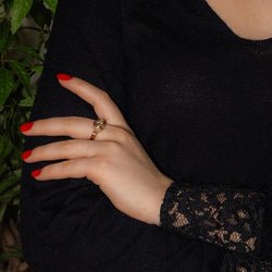 Bague Tank en or rose, or blanc et diamant - Castafiore