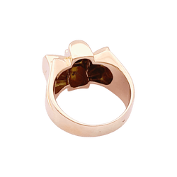 Bague Tank en or rose, or blanc et diamants - Castafiore