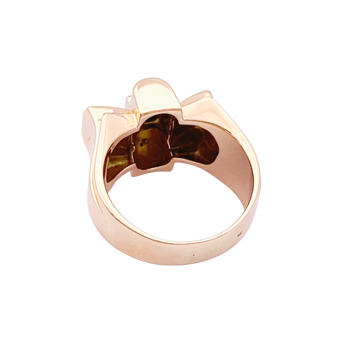 Bague Tank en or rose, or blanc et diamants - Castafiore