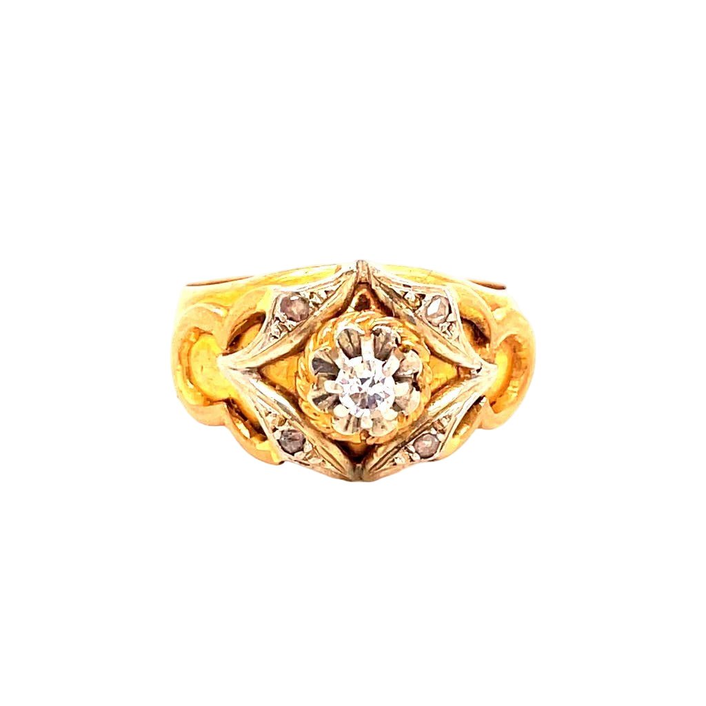 Bague Tank en or rose, or jaune, or blanc, et diamants - Castafiore
