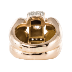 Bague Tank en or rose, platine et diamant - Castafiore