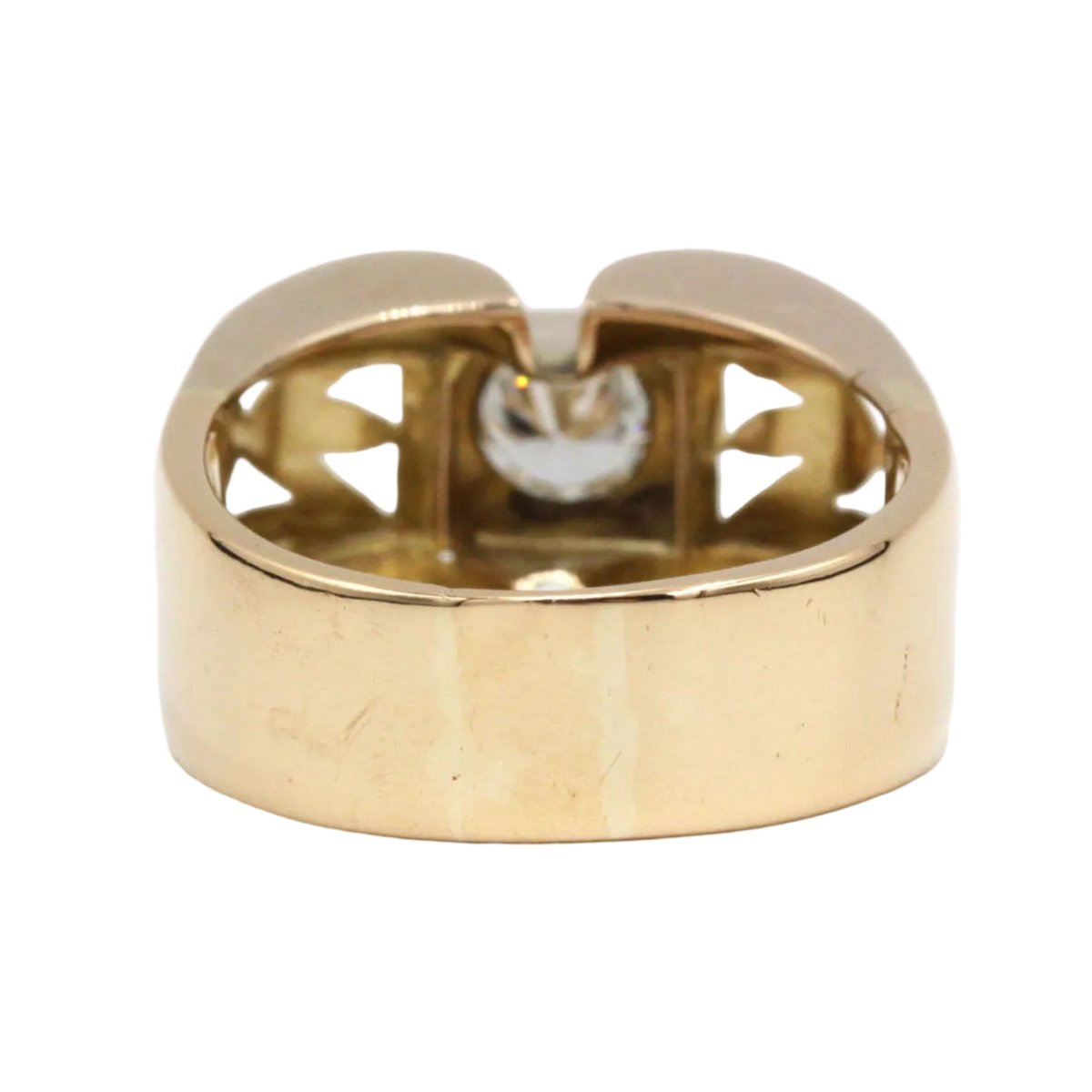 Bague Tank en or rose, platine et diamant - Castafiore