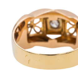 Bague Tank en or rose, platine et diamant - Castafiore