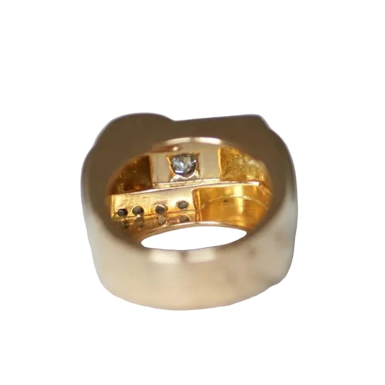Bague Tank en or rose, platine et diamants - Castafiore
