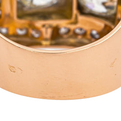 Bague Tank en or rose, platine et diamants - Castafiore