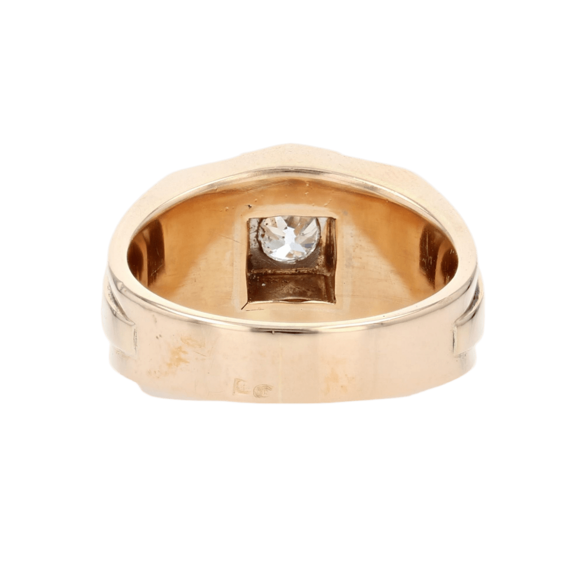 Bague Tank en or rose, platine et diamants - Castafiore