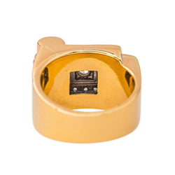 Bague Tank en or rose, rubis et diamants - Castafiore