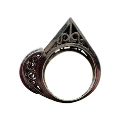 Bague Tank en platine et diamants - Castafiore