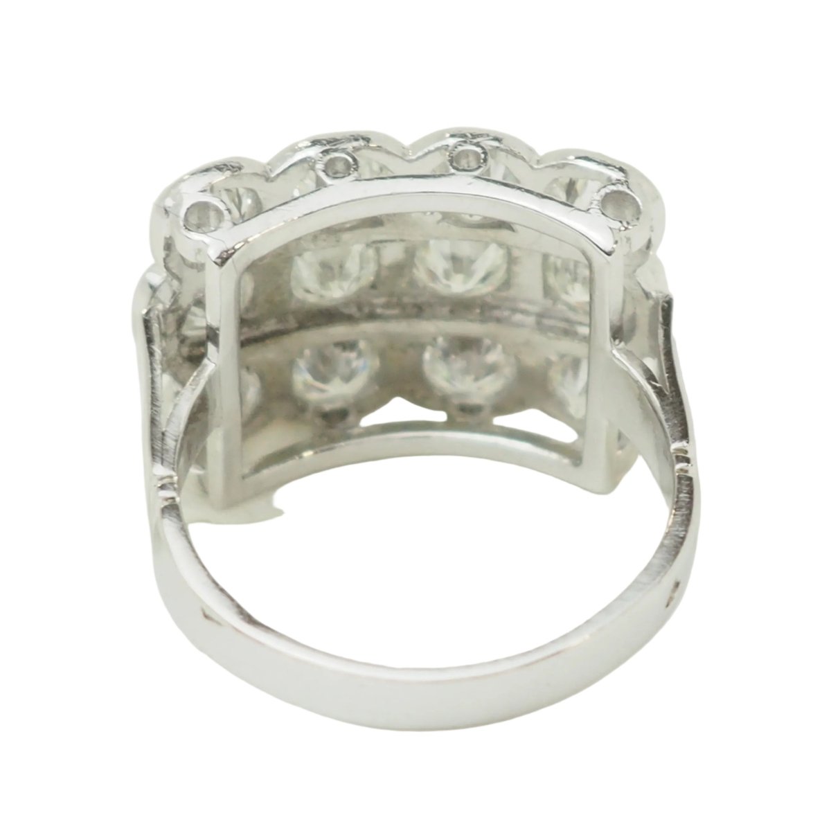 Bague Tank en platine et diamants - Castafiore