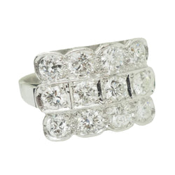 Bague Tank en platine et diamants - Castafiore