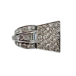 Bague Tank en platine et diamants - Castafiore
