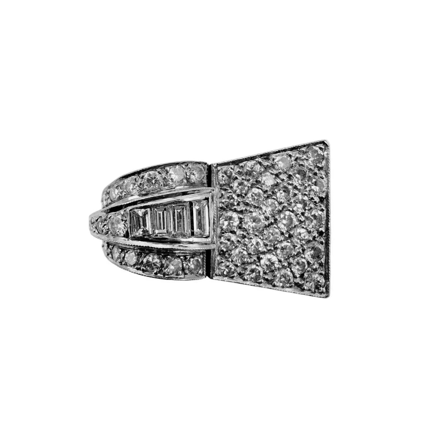 Platinum and Diamonds Tank Ring