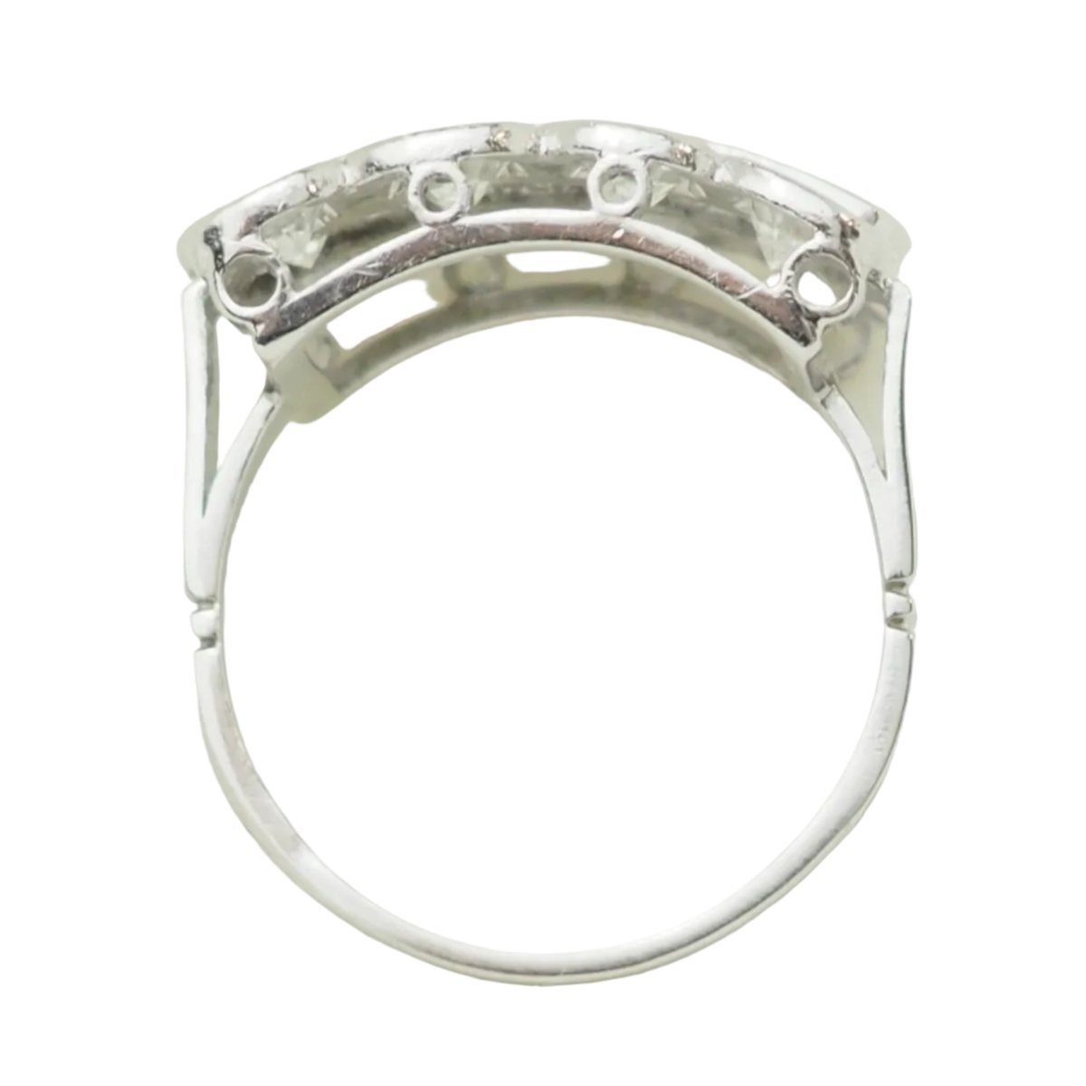 Bague Tank en platine et diamants - Castafiore