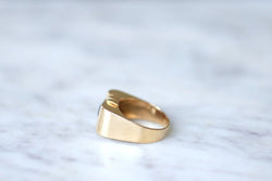 Bague Tank or et saphir - Castafiore