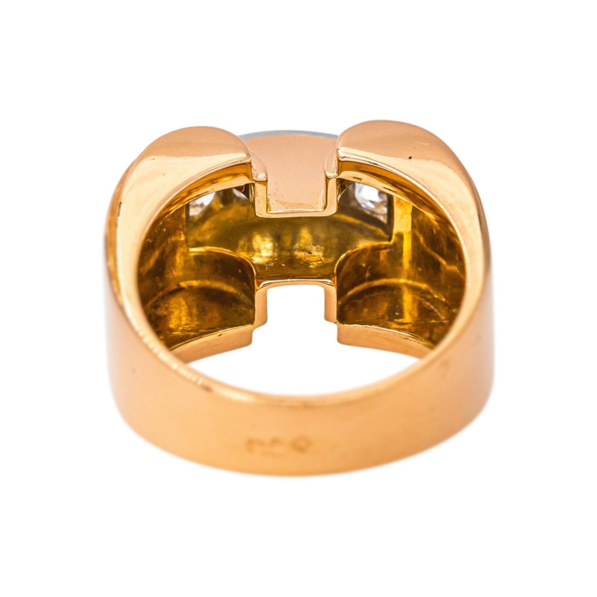 Bague Tank Or jaune Diamant - Castafiore