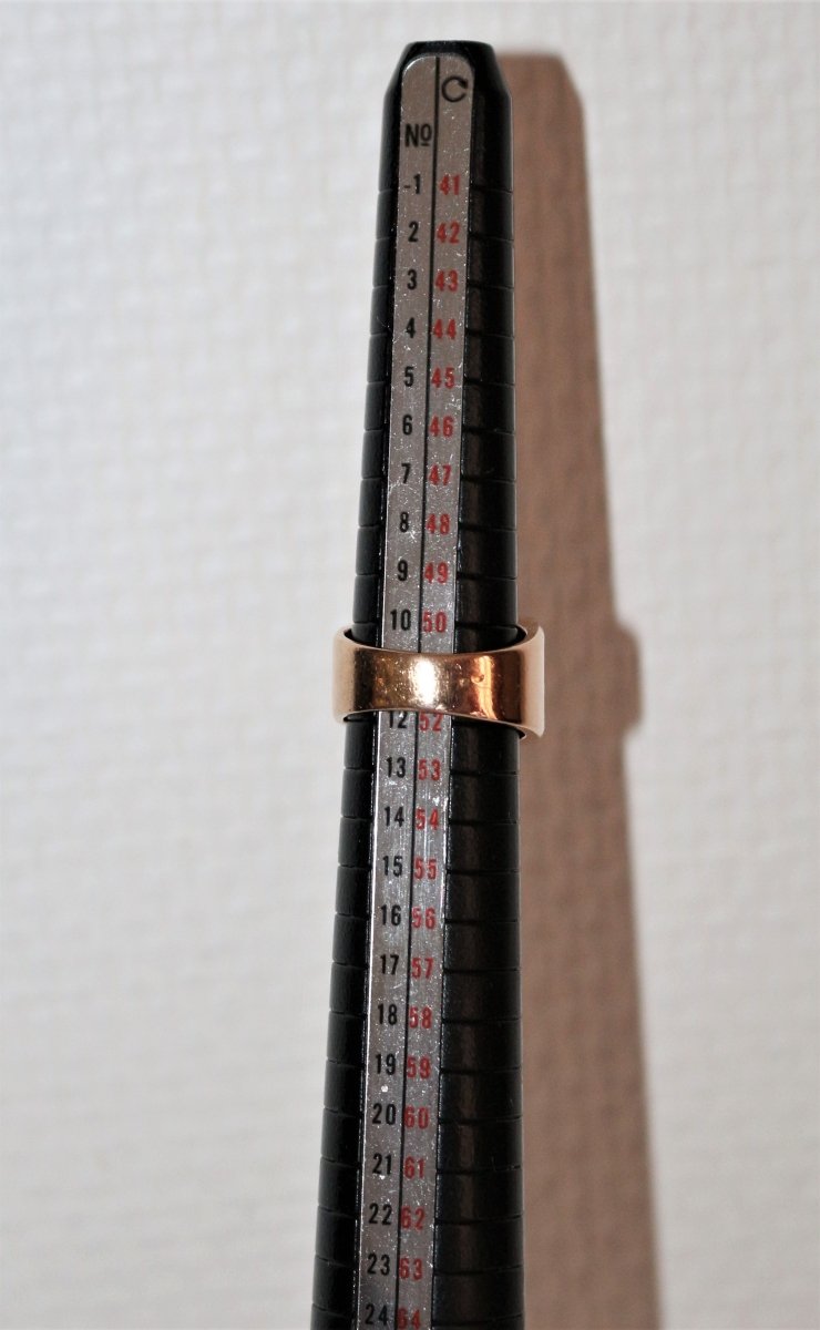 Bague Tank Or Jaune Et Pierres Rouges - Castafiore
