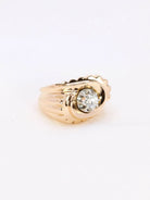 Bague tank or platine diamant taille ancienne 0.25ct - Castafiore