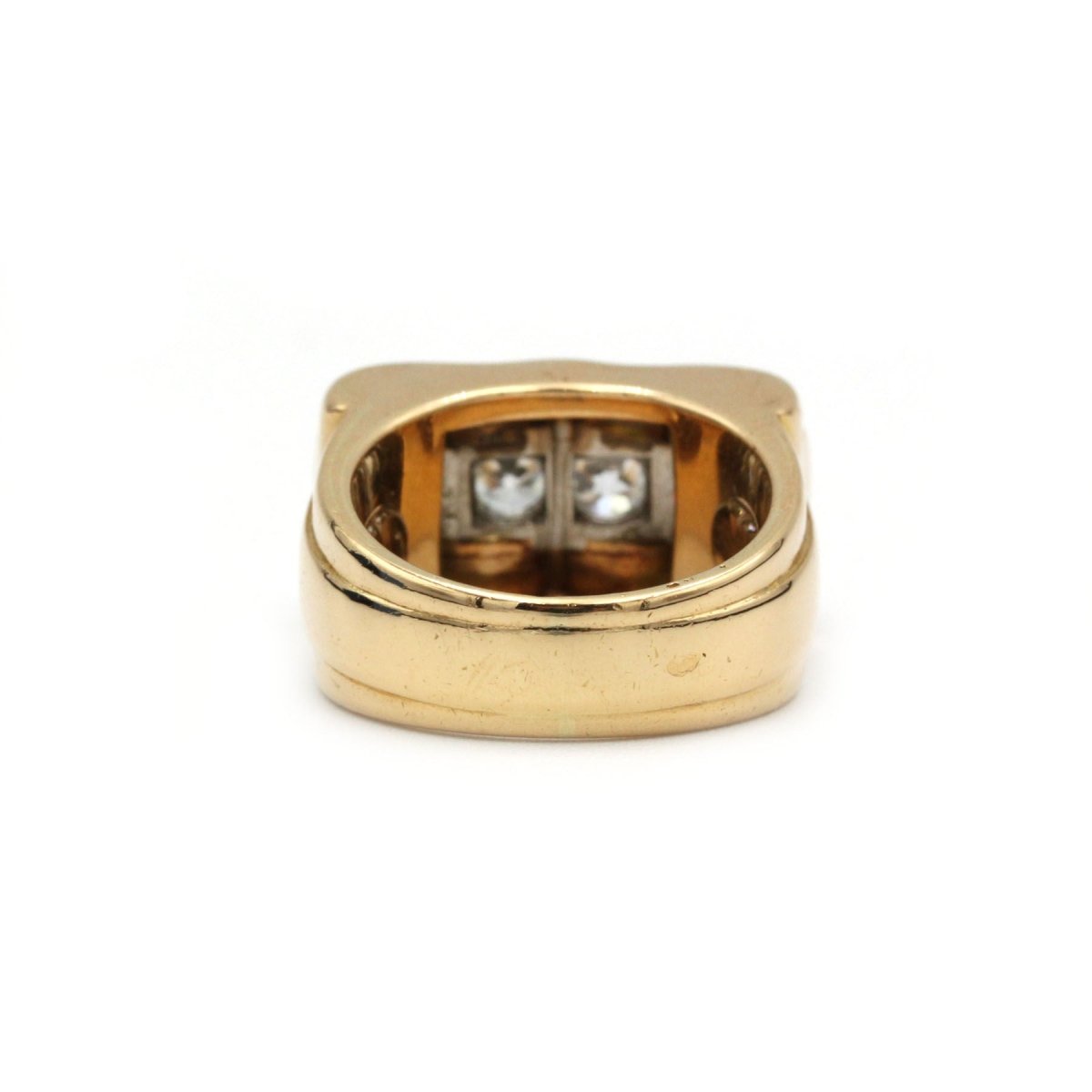 Bague Tank - Or, platine et diamants - Castafiore