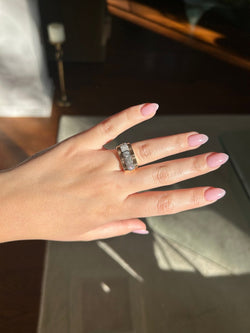 Bague Tank - Or, platine et diamants - Castafiore