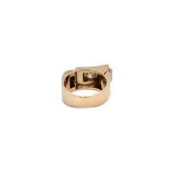 Bague tank or rose asymétrique - Castafiore