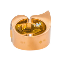 Bague Tank Or rose Diamant - Castafiore