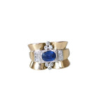 Bague Tank saphir et diamants - Castafiore