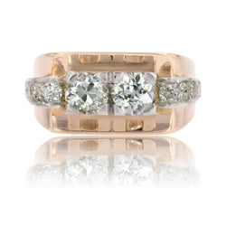 Bague TANK Tank en or jaune et platine - Castafiore