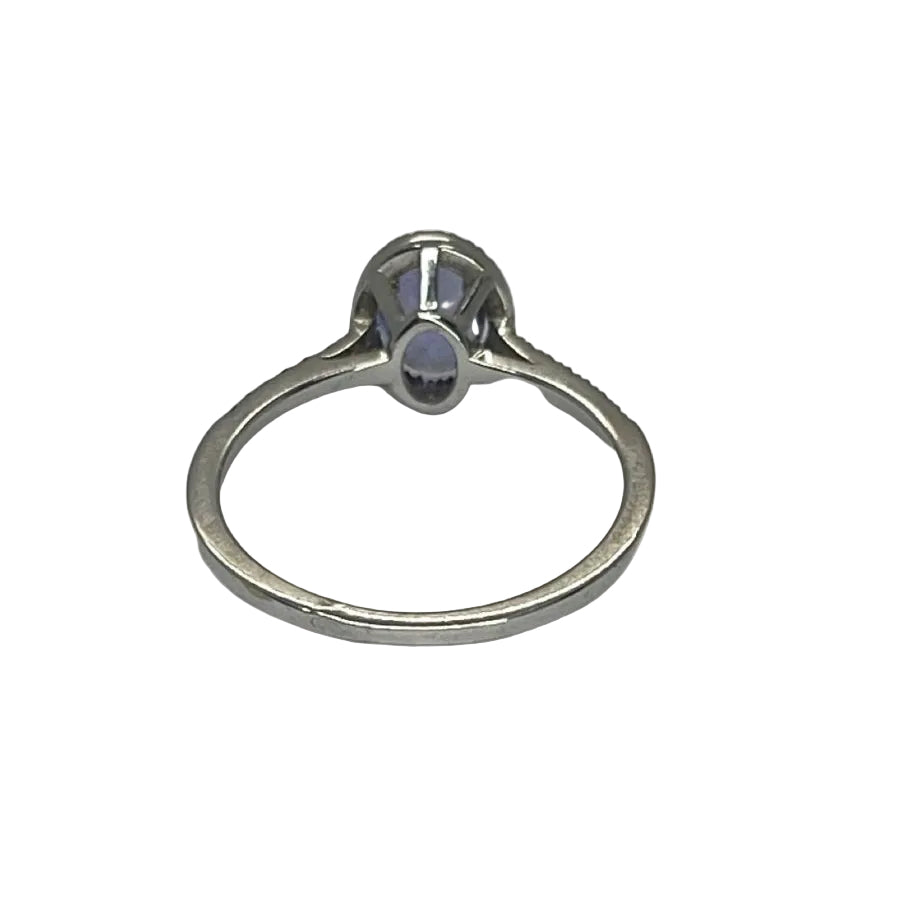 Bague Tanzanites et Diamants en or blanc - Castafiore