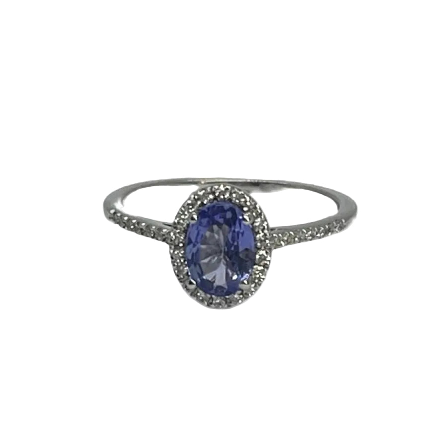 Bague Tanzanites et Diamants en or blanc - Castafiore