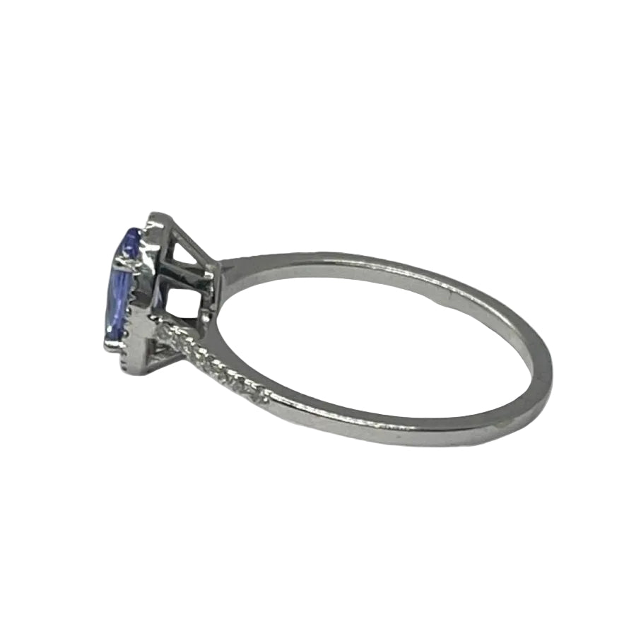 Bague Tanzanites et Diamants en or blanc - Castafiore