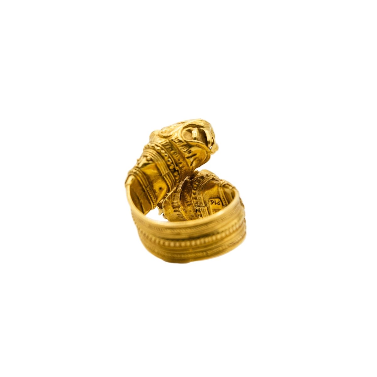Bague têtes de lion en or - Castafiore