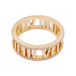 Bague TIFFANY & CO. "Atlas" en or rose et diamants - Castafiore
