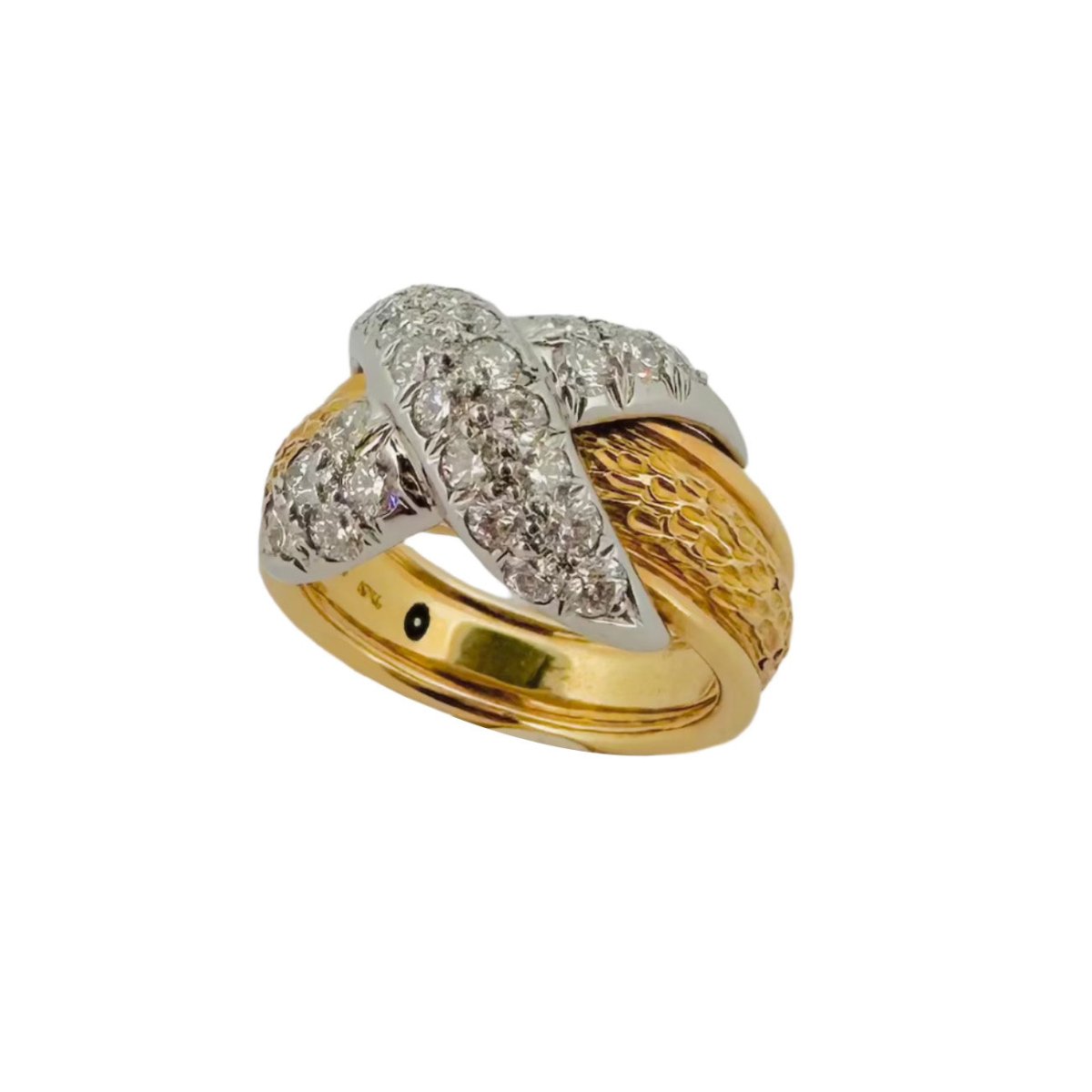 Bague Tiffany & Co - Jean Schlumberger en or jaune, platine et diamants - Castafiore