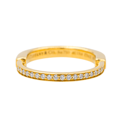 Bague Tiffany & Co Lock en or jaune et diamant - Castafiore