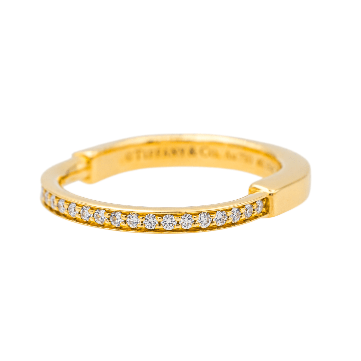 Bague Tiffany & Co Lock en or jaune et diamant - Castafiore