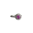 Bague TIFFANY & CO "Soleste" en platine, diamants et tourmaline rose - Castafiore