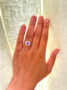 Bague TIFFANY & CO "Soleste" en platine, diamants et tourmaline rose - Castafiore